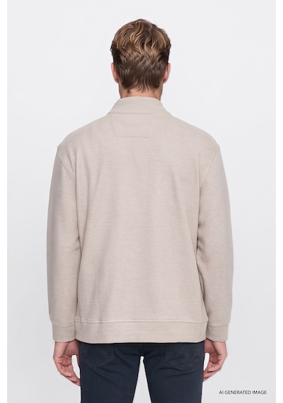 Wrangler Pamuklu Selanik Regular Fit Fermuarlı Erkek Sweatshirt W2620081500 Bej