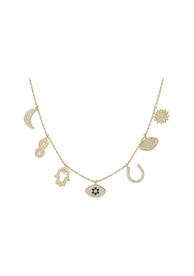 Charm Kolye 718938 Gold Gümüş