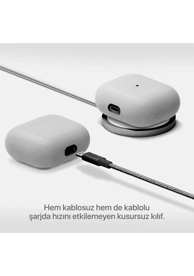 Fadex Apple AirPods 3.nesil İle Uyumlu Kılıf Askı Aparatlı Lansman Siyah Renk Tonu