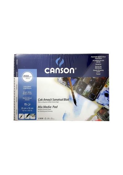Canson Fineface Çok Amaçli Resim Bloklari 200gr 25x35 15yp Spiralli Resim Defteri Sku: Zeus8690010337412