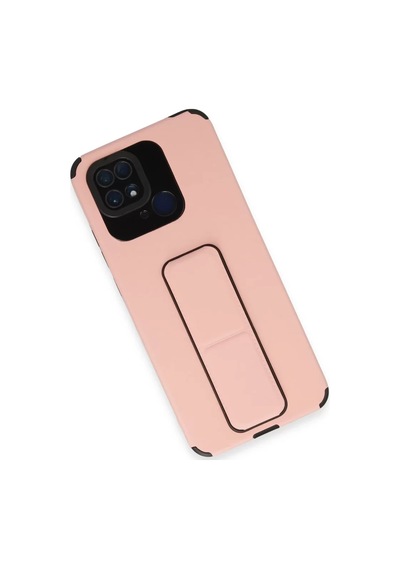 Newface Xiaomi Redmi 10c Kılıf Mega Standlı Silikon - Pudra