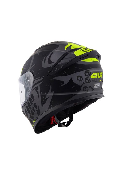 Gıvı 50.x Bones Mat Siyah-neon Sarı Kask Mat Siyah - Neon Sarı