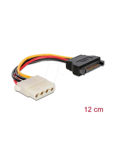Sata 15 Pin to 4 Pin Female 12 CM