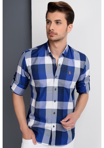 Dewberry İkili Set G962 Erkek Gömlek-yeşil-saks