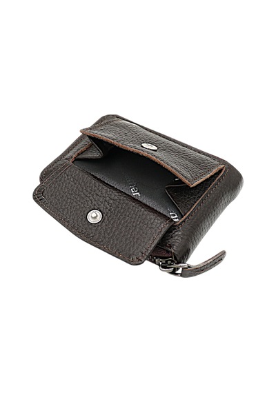 Westpolo Hakiki Deri Kağıt Para Ve Bol Şeffaf Kart Bölmeli, Fermuarlı Unisex Kartlık - 506kahverengi Kahverengi