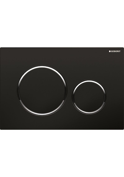 Geberit Sigma20 Kumanda Kapağı, Çift Basmalı, Siyah/mat Siyah - 115.882.dw.1