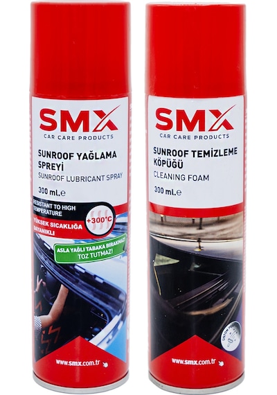 Sunroof Temizleme Köpüğü 300 Ml + Yağlama Spreyi 300 Ml.