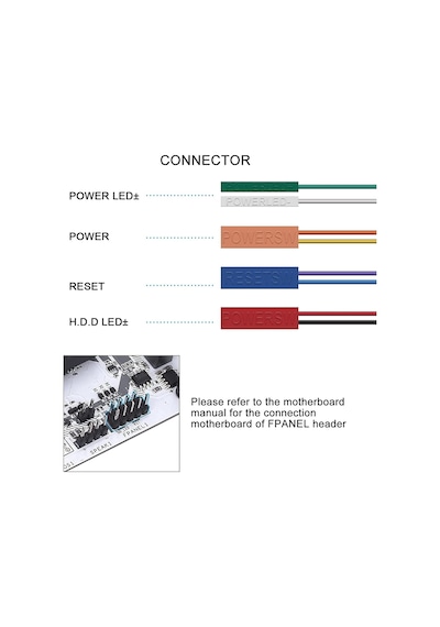 5090 Anakart Power Supply Ve Reset Açma Kapama Butonu Kablosu