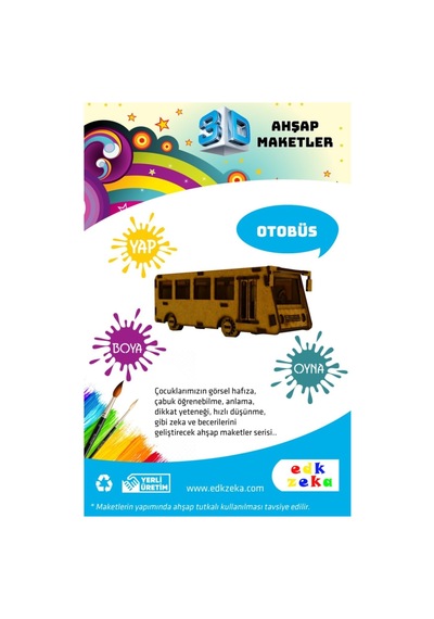 Ahşap Maket Otobüs Boya Ve Fırça