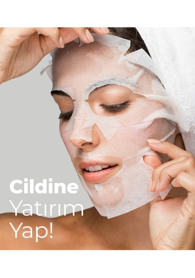 Yüz Bakım Kağıt Maske - Kolajen + C Vitamini