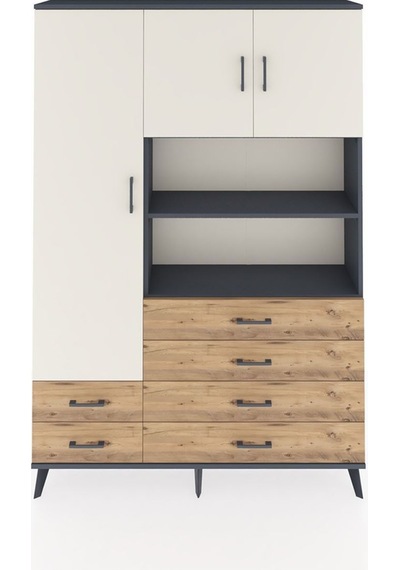 Arges Dolap 8 Raflı 6 Çekmeceli 3 Kapaklı 132x30x195 Antrasit-aytaşı/çam Aytası/atlas Çam Arges Dolap 8 Raflı 6 Çekmeceli 3 Kapaklı 132x30x195 Antrasit-aytaşı/çam Aytası/atlas Çam