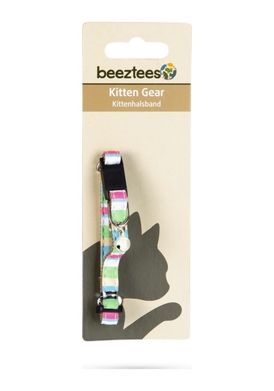Hnrlıshp Beeztees Yavru Kedi Boyun Tasması, Zilli, Yeşil, 16-32cm