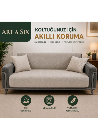 70 70 Cm Premium Sıvı Geçirmez Koltuk Koruyucu Kaymaz Pati Dostu Yıkanabilir Koltuk Örtüsü Antrasit - Gri