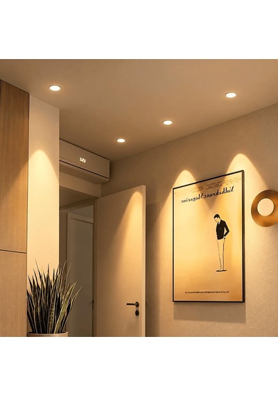 3 Renk Led Gömme Spot 8w Ct-5261 Siyah Kasa 3200k 4000k 6400k Sıva Altı Yuvarlak Tavan Aydınlatma 110 Diğer