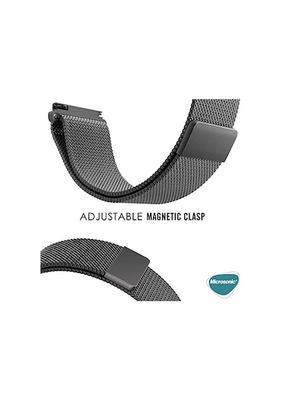 Amazfit Bip 3 Milanese Loop Kordon Amazfit Bip 3 İle Uyumlu Kordon, Akıllı Saat Kayışı
