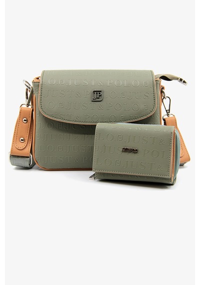 Just Polo Yesil 1002 Yeni Sezon Kolon Askili 4 Bolmeli Kadin Omuz Cantasi 21x16cm 4062