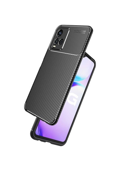 Vivo Y33S Kilif Lens Karbon Tasarim Negro Silikon Kapak 534040703