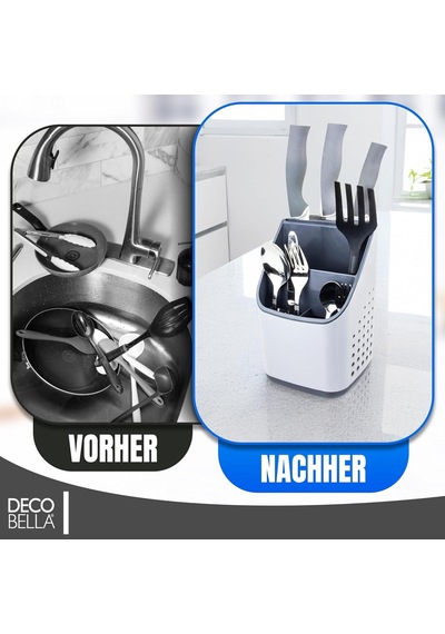 Decobella 50840 Tezgah Üstü Kaşıklık, Gri/antrasit Genel