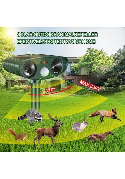 Qianfan Ultrasonik Kedi Kovucu, Hayvan Kovucu Güneş Enerjili Kb