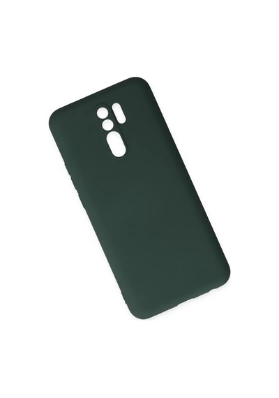 Newface Xiaomi Redmi 9 Kılıf Nano İçi Kadife Silikon - Koyu Yeşil