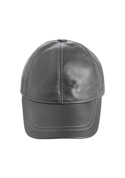 Tezzgelsin Unisex %100 Deri Arkadan Ayarlanabilir Baseball Kep Şapka Antrasit