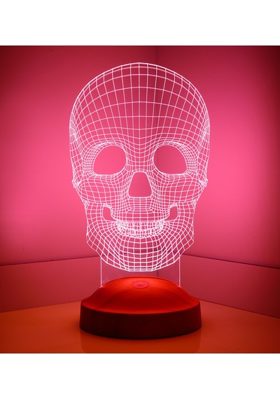 3d Led Lamba 3 Boyutlu Kuru Kafa Özel Gecelambası
