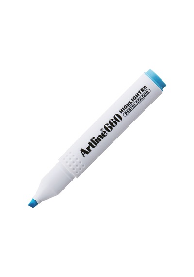 Artline Fosforlu Kalem Kesik Uç 1,0-4,0 Mm Pastel Mavi Ek-660n Çok Renkli