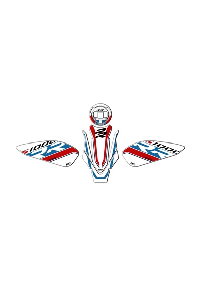 GP Kompozit BMW S 1000 RR 2019-2024 Uyumlu Tank Pad Seti Beyaz