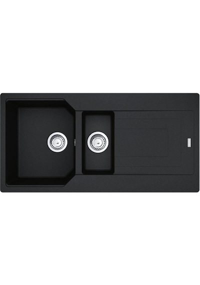 Franke Urban Ubg 651-100 Granit Nero Evye + Active Plus Doccia Nero Armatür Siyah