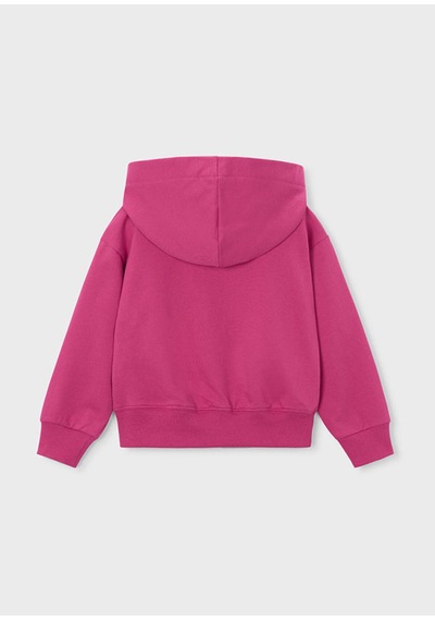 Kız Çocuk Fermuarlı Kapüşonlu Sweatshirt 3457 Fuşya
