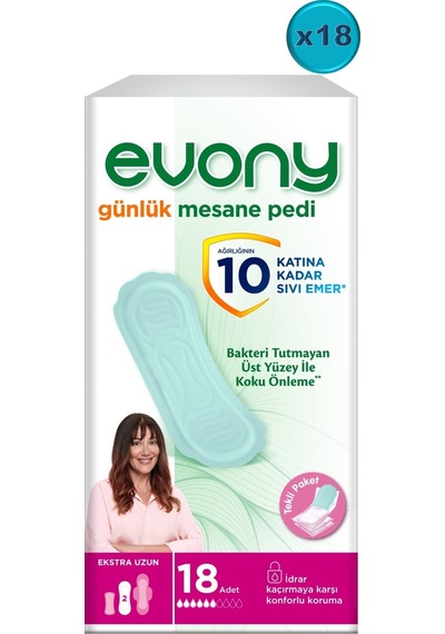 Evony Günlük Mesane Pedi Ekstra Uzun 324 Adet (18Pk*18)