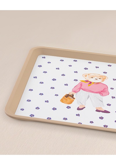 Madame Coco Patrice Bear Kare Tepsi 1kteps199432,5x32,5x1,5 Cm-mor