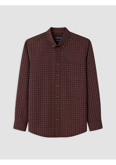 Lcwaıkıkı Classic Bordo Regular Fit Ekose Erkek Gömlek