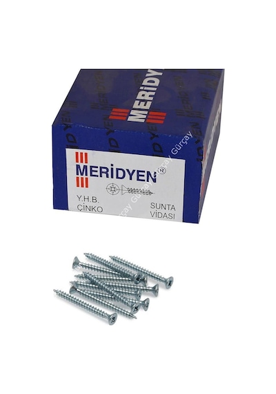 Meridyen Sunta Vidası 3.5x18mm 1000 Adet Siyah 18 MM