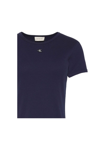 Calvin Klein Kadın Marka Logolu Günlük Kullanıma Uygun Lacivert T-shirt Lv047f233g 9eı