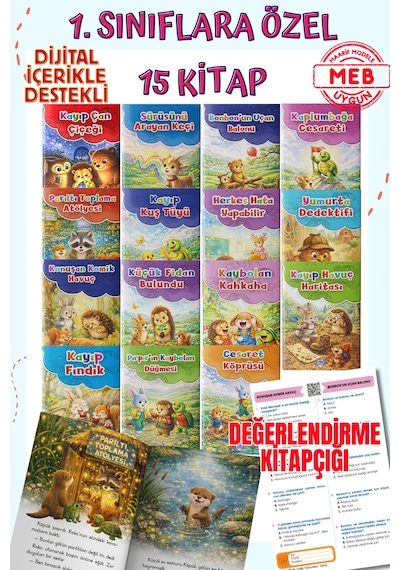1. Sınıflar İçin Meb Uyumlu Tavsiyeli 15 Adet Hikaye Öykü Kitapları - Anetil + Değerlendirme