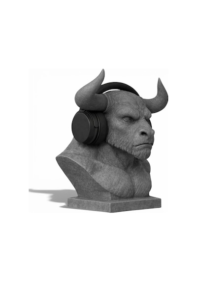Happy3dworld Minotor Büstü Kulaklık Standı, 3d Baskı Mitoloji Gaming Dekor