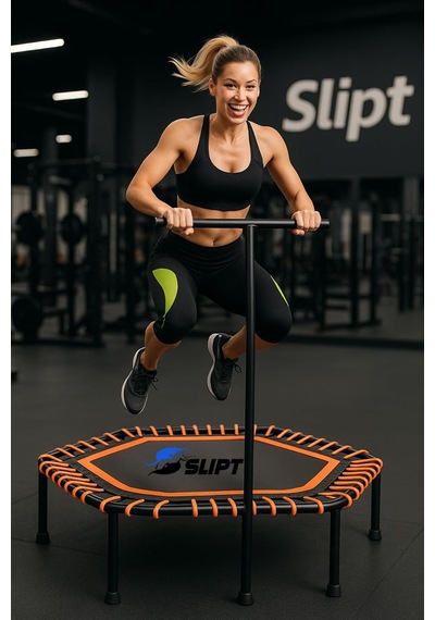 Slipt 135 Cm 54 İnç Pro Yeni Nesil Trambolin, Altıgen Step Trambolin, Yeşil