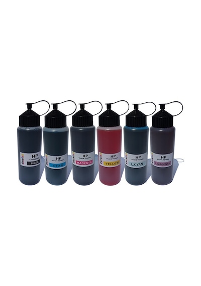 HP C8183 D6160 D7160 6X500 ML Uyumlu Mürekkep Seti Duruink 6 Renk