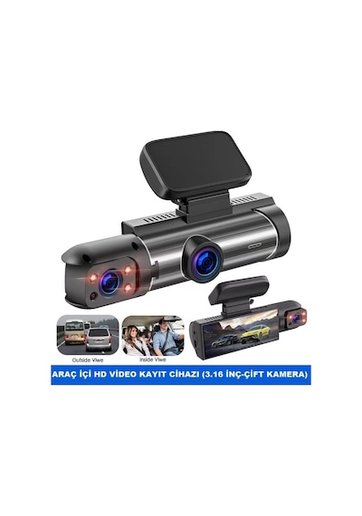 Leerfei 3 Kameralı Araç İçi Kamera Sd Kart Destekli Kamera V9 - Hafıza Kartı Dahil Değildir Leerfei 3 Kameralı Araç İçi Kamera Sd Kart Destekli Kamera V9 - Hafıza Kartı Dahil Değildir