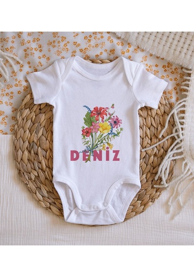 Bk Gift Bk Kids İsimli Bebek Body Zıbın - Model 9 12-18 Ay Çok Renkli