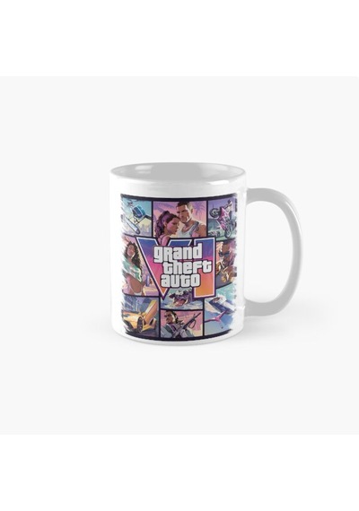 Gta 6 - Gta 5 Kupa Bardak Özel Tasarım Açık Beyaz