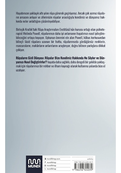 Rüyaların Gizli Dünyası 9786256324039
