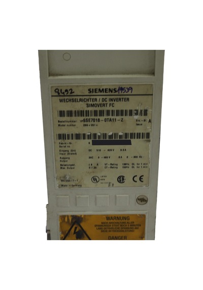 6se7018-0ta11-z Sımovert Masterdrıves 2.el