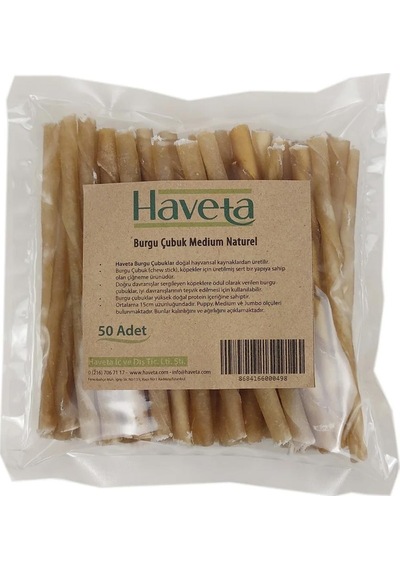 Haveta Burgu Çubuk Medium Naturel 50 Adet