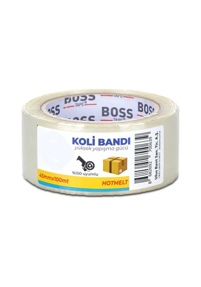 Hotmelt Yüksek Kalite Koli Bandı 45mmx100m Şeffaf