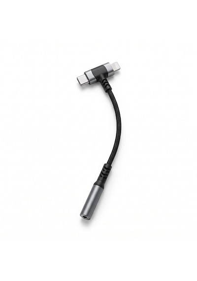 Type-c Ve 8 Pin 3.5mm Aux Kulaklık Dönüştürücü Çift Uçlu Örgülü Ses Adaptörü İos Ve Android Uyumlu Kulaklık Ve Aux Bağlantı Kablosu Cr97