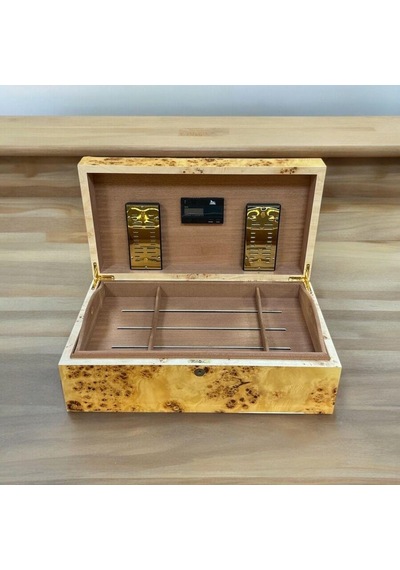 Lubinski İtaly Sedir Humidor Puro Kutusu Mapa Kavak 200's Cigarspa Elektronik Nemlendirme