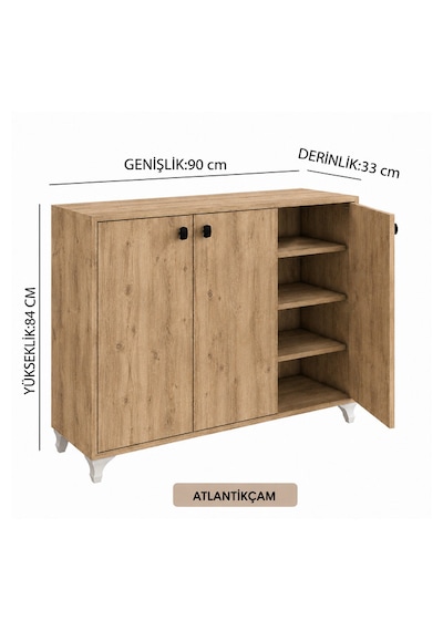 Ada Atlantik Çam 3 Kapaklı 3 Raflı Ayakkabılık Çok Amaçlı Dolap Ve Portmanto Ayakkabı Dolabı Ada Atlantik Çam 3 Kapaklı 3 Raflı Ayakkabılık Çok Amaçlı Dolap Ve Portmanto Ayakkabı Dolabı