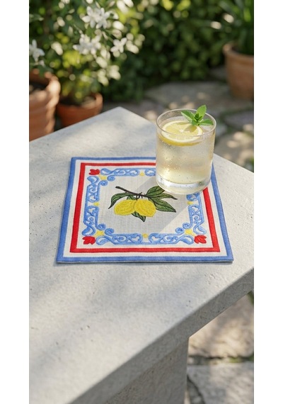 Solea Embroidered Kokteyl Peçetesi Çok Renkli